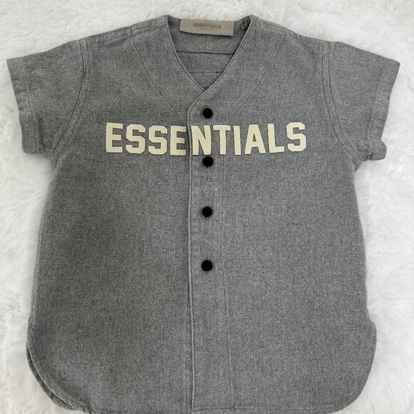 ESSENTIALS Other - Fear of God Essentials KIDS’ grey button-up varsity-style shirt